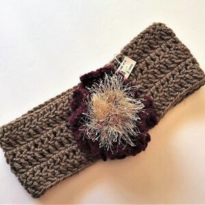 New Boho Burgundy Crochet Headband